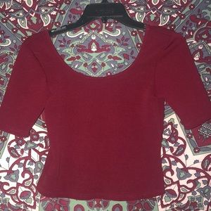 Red crop top